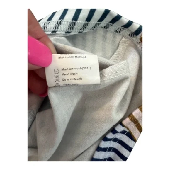 ✨ EUC ANRABESS Women’s Multicolor Striped Spaghetti Strap Romper | Size XL - Picture 8 of 8